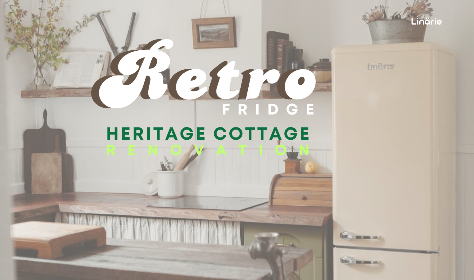 Reviving Nostalgia: Linarie's Annecy Retro Fridge in Cream at The Bushmans by Georgia Schipp | Shop Now | Linärie Appliances | Best Sellers | Best Kitchen Appliances in Australia