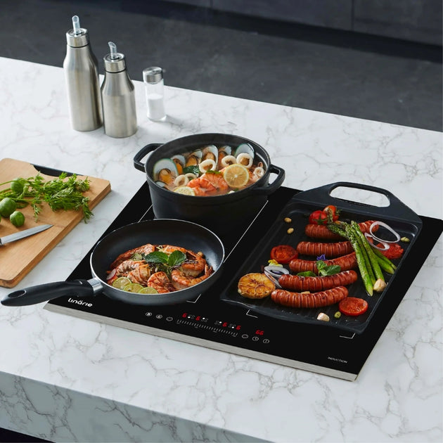 60cm Downdraft Extractor Rangehood | Island Downdraft in Black Glass ...