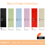 Annecy 242L Retro Bottom Mount Fridge Pink LKCO250PINK [Pre-order]