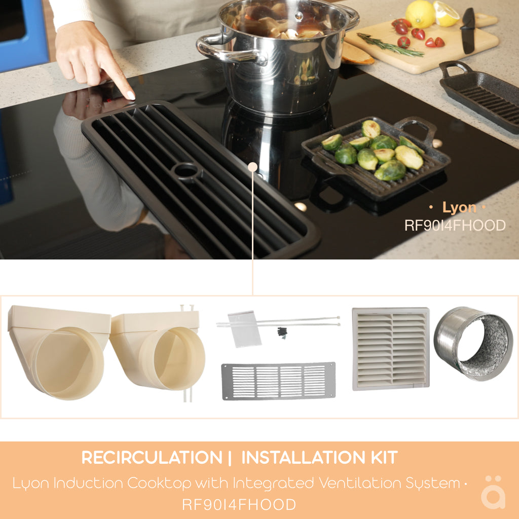 Linarie | Lyon 80cm Induction Cooktop with Integrated Ventilation System RF90I4FHOOD