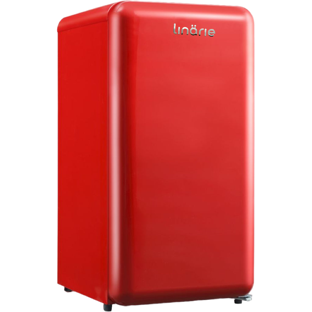 Linarie | Tignes 91L Red Retro Mini Fridge with Built-In Freezer Compartment LK90TTRED