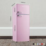 Valloire 209L Pink Retro Top Mount Fridge LK200DDPINK