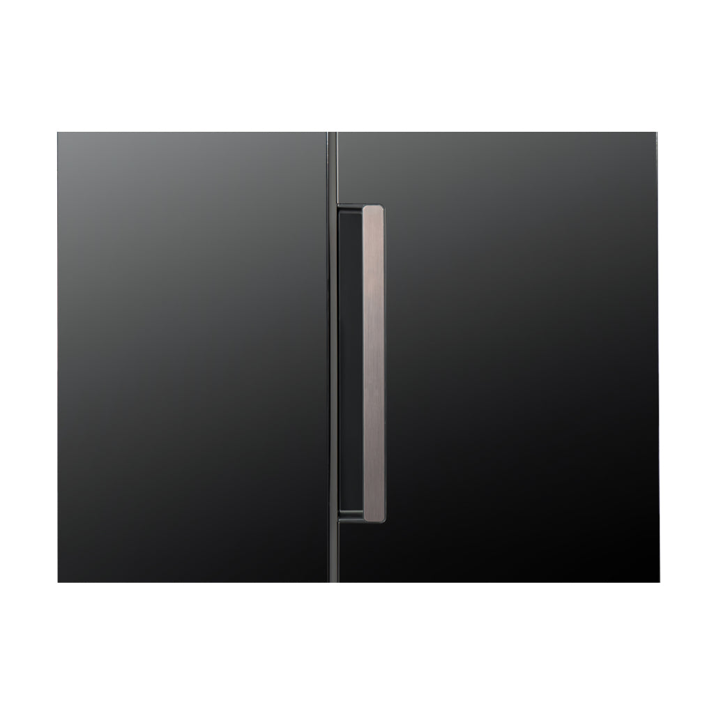 Linarie | Villarly 444L Side-by-Side Black Gloss Door Fridge/Freezer No Frost LSSBS460BK