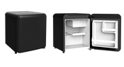 Chatel 48L Black Retro Mini Fridge with Built-In Freezer Compartment LK48MBBLACK