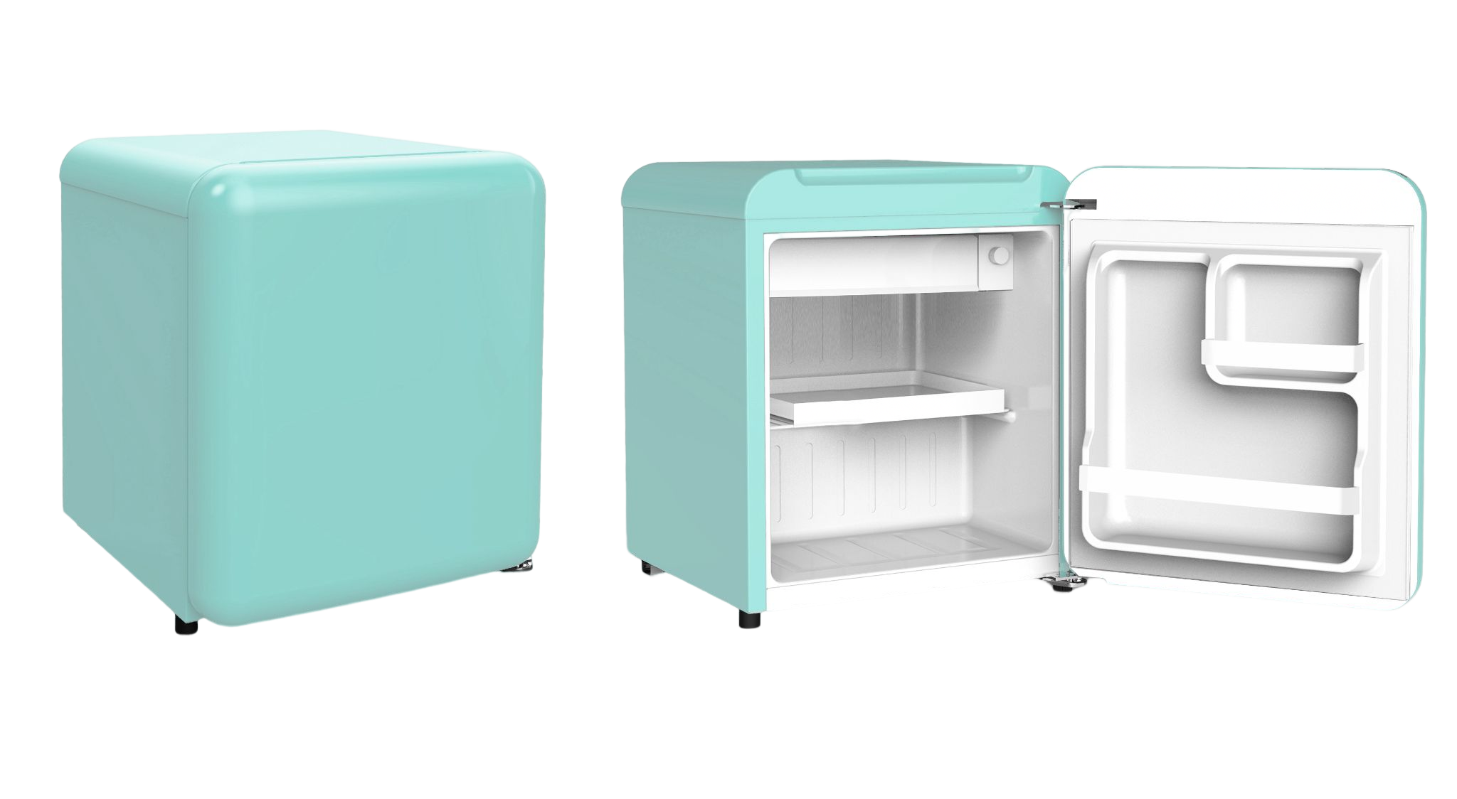 Linarie | Chatel 48L Green Retro Mini Fridge with Built-In Freezer Compartment LK48MBGREEN