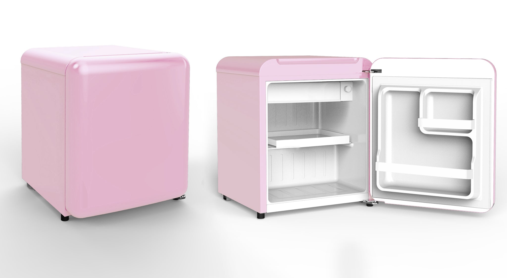 Linarie | Chatel 48L Pink Retro Mini Fridge with Built-In Freezer Compartment LK48MBPINK