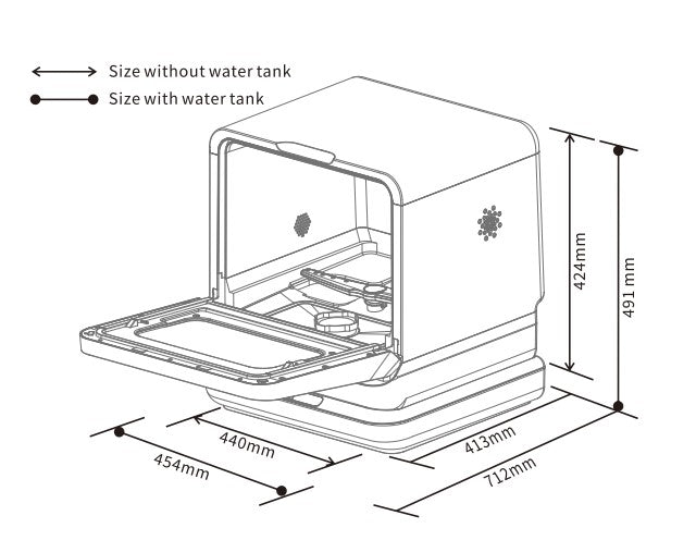 Gavarnie Portable Benchtop Dishwasher LB3SDW