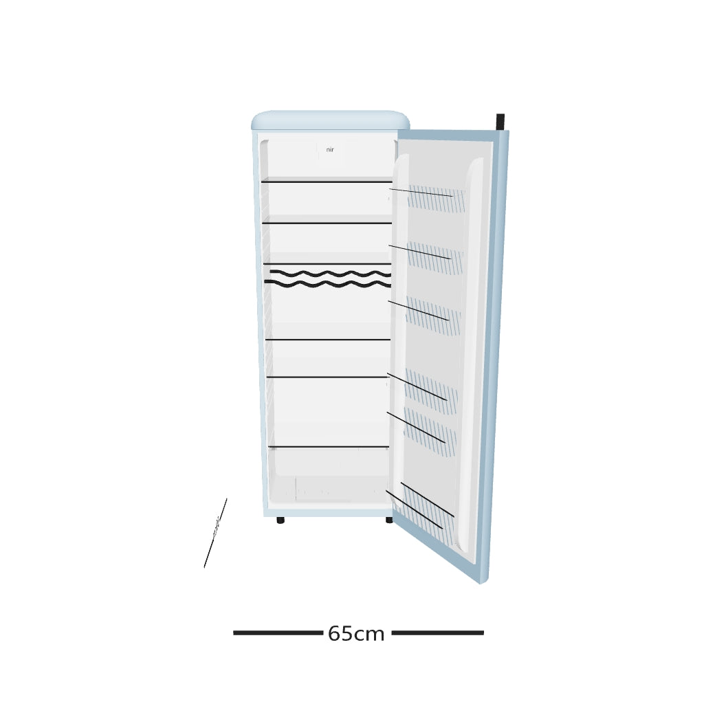 Belley 328L Blue Single Door Larder Retro Fridge LK335LBLUE