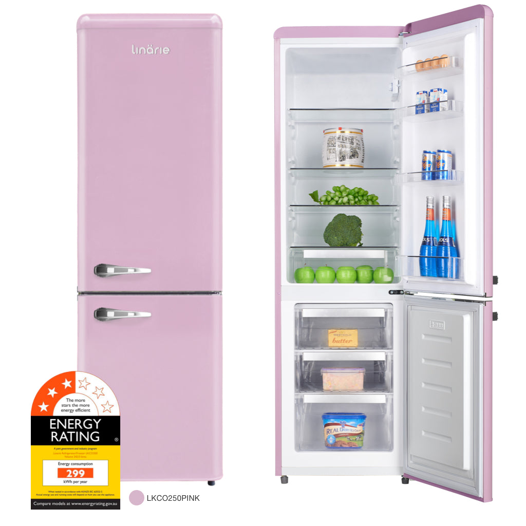 Annecy 242L Retro Bottom Mount Fridge Pink LKCO250PINK [Pre-order]