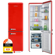 Annecy 242L Retro Bottom Mount Fridge Red LKCO250RED