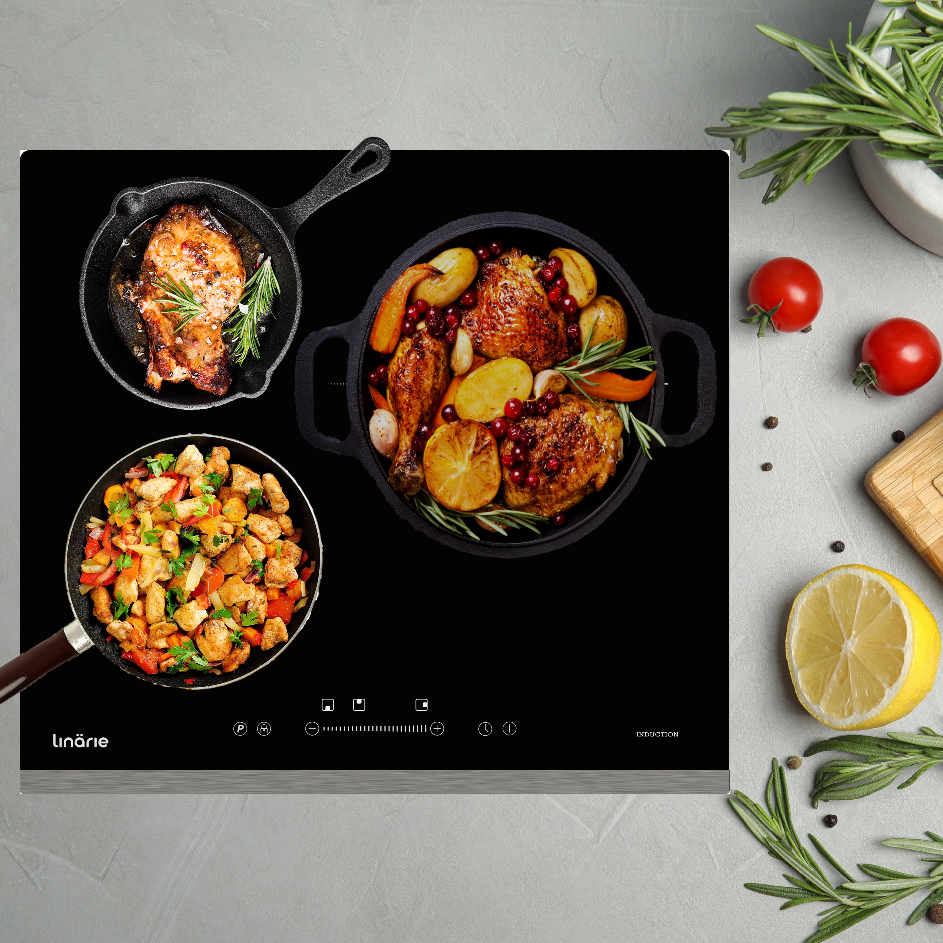 3 Zone Induction Cooktop